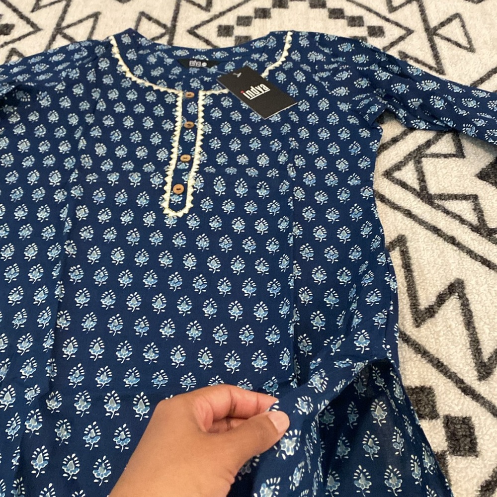 Blue Kurta top - Picture 4 of 4